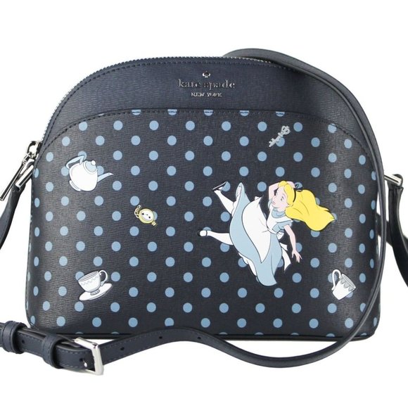 NWT Kate Spade X Disney Alice in Wonderland Medium Leather Dome Crossbody Bag - Picture 2 of 9